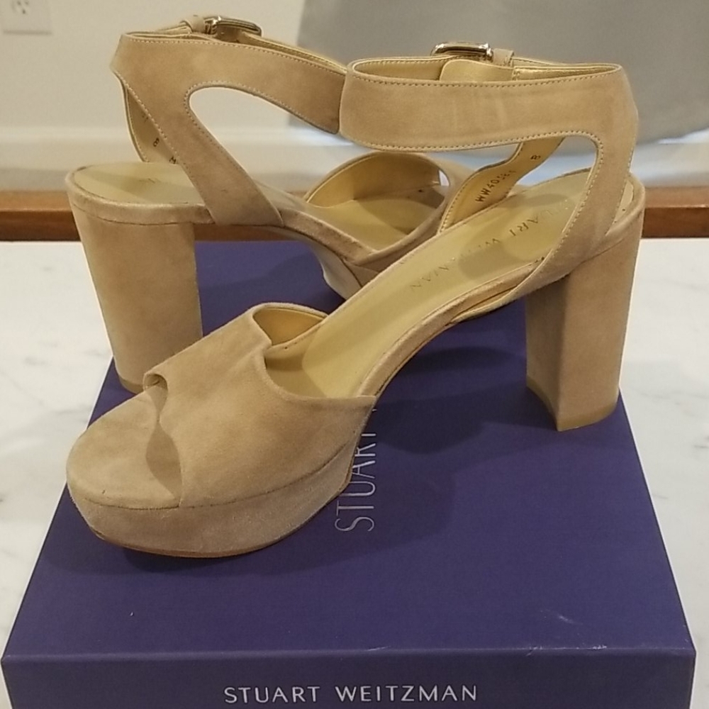 Stuart Weitzman Real Deal Platform Sandal New SZ 8